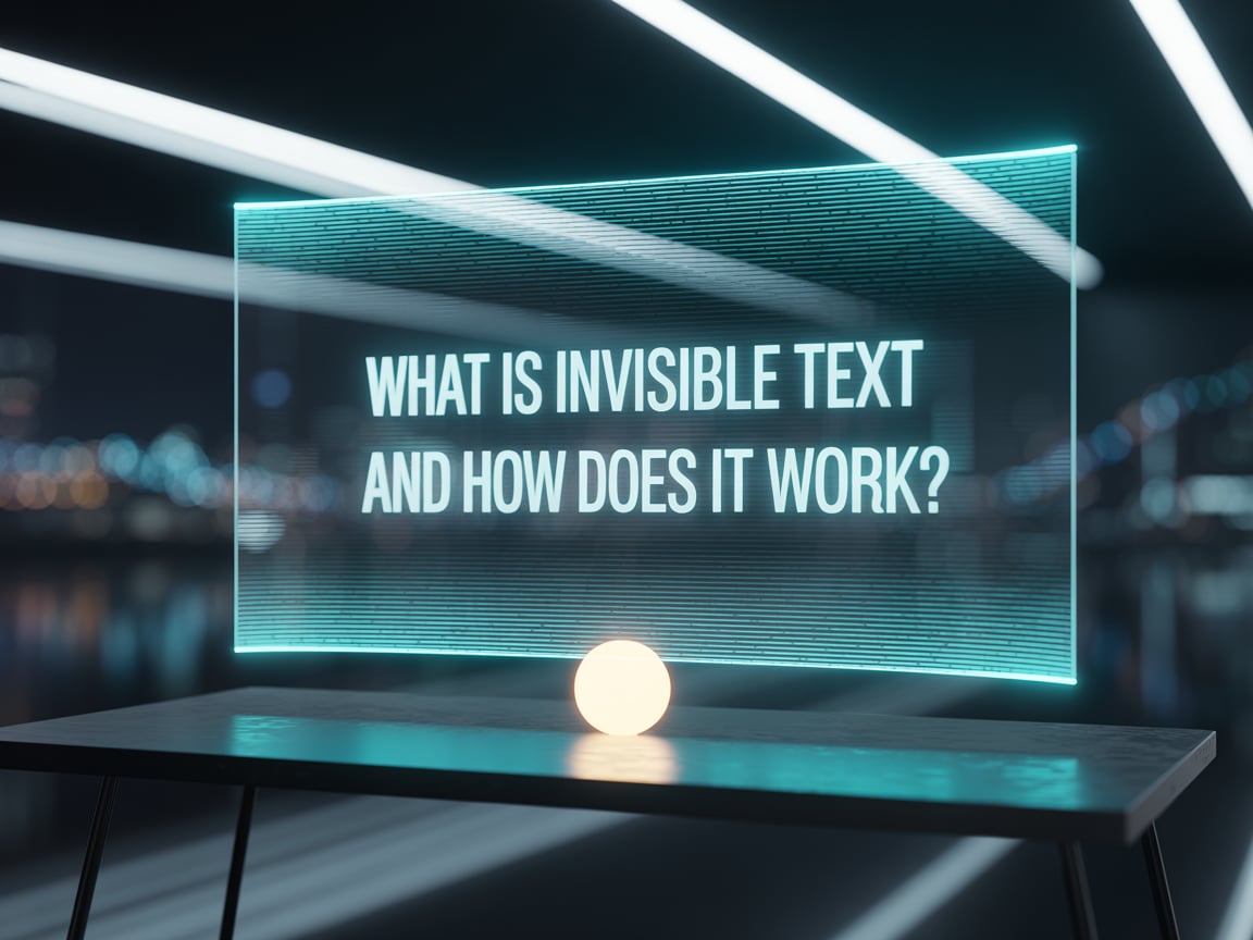 What Is Invisible Text and How Does It Work?