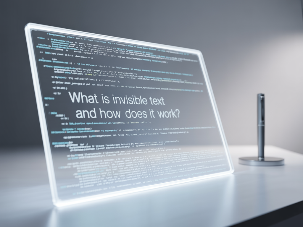 What Is Invisible Text and How Does It Work?