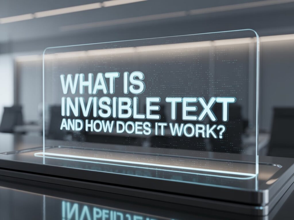 What Is Invisible Text and How Does It Work?