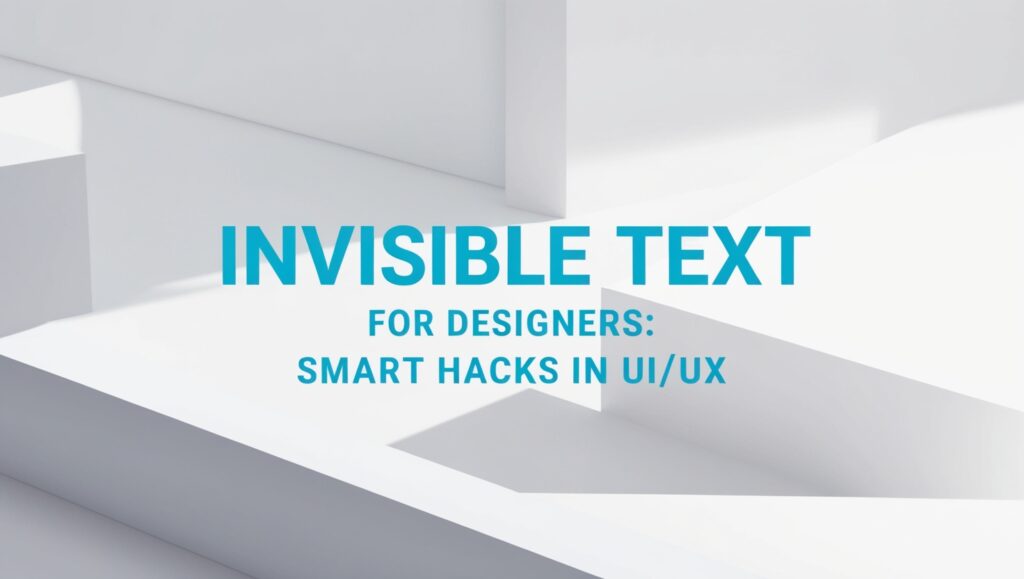Invisible Text for Designers: Smart Hacks in UI/UX