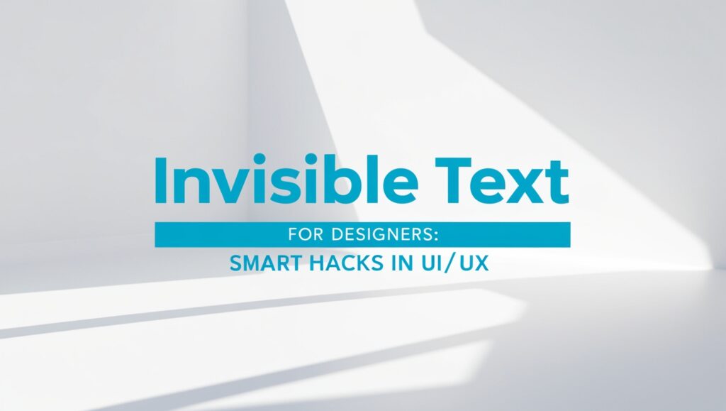Invisible Text for Designers: Smart Hacks in UI/UX