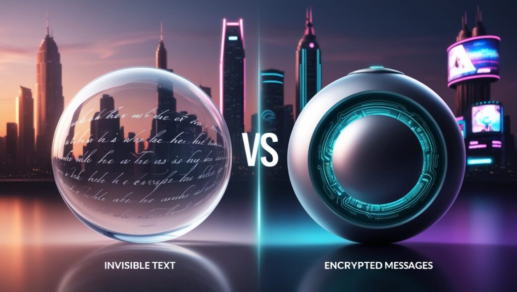 Invisible Text vs. Encrypted Messages: What's the Difference?