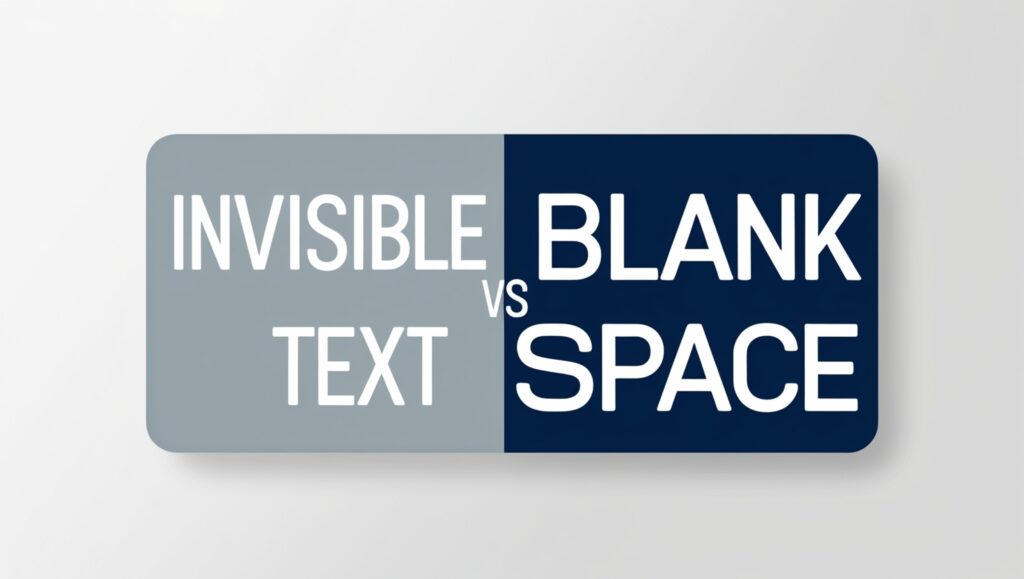 "Invisible Text vs Blank Space: What’s the Difference?" – SEO-focused keyword comparison piece.