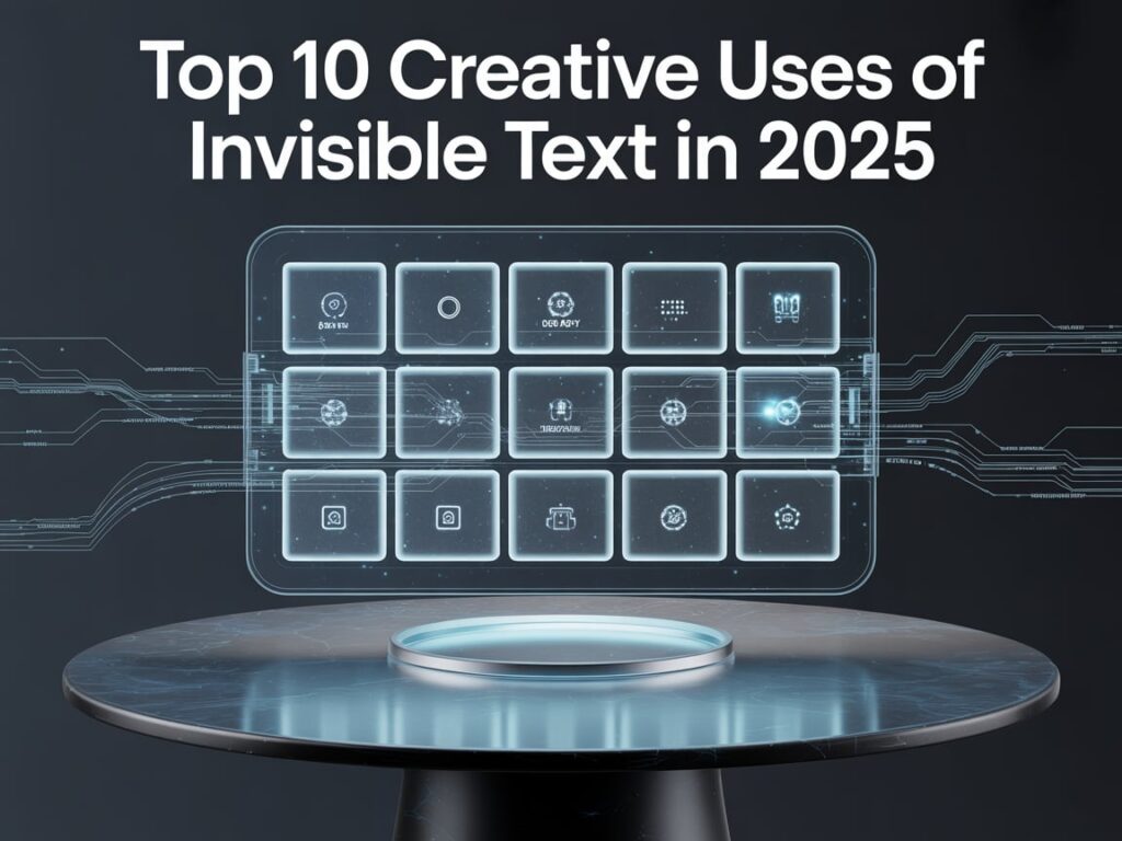 Top 10 Creative Uses of Invisible Text in 2025