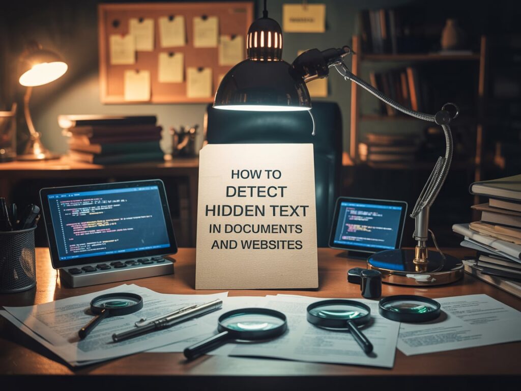 How to Detect Hidden Text in Documents and Websites