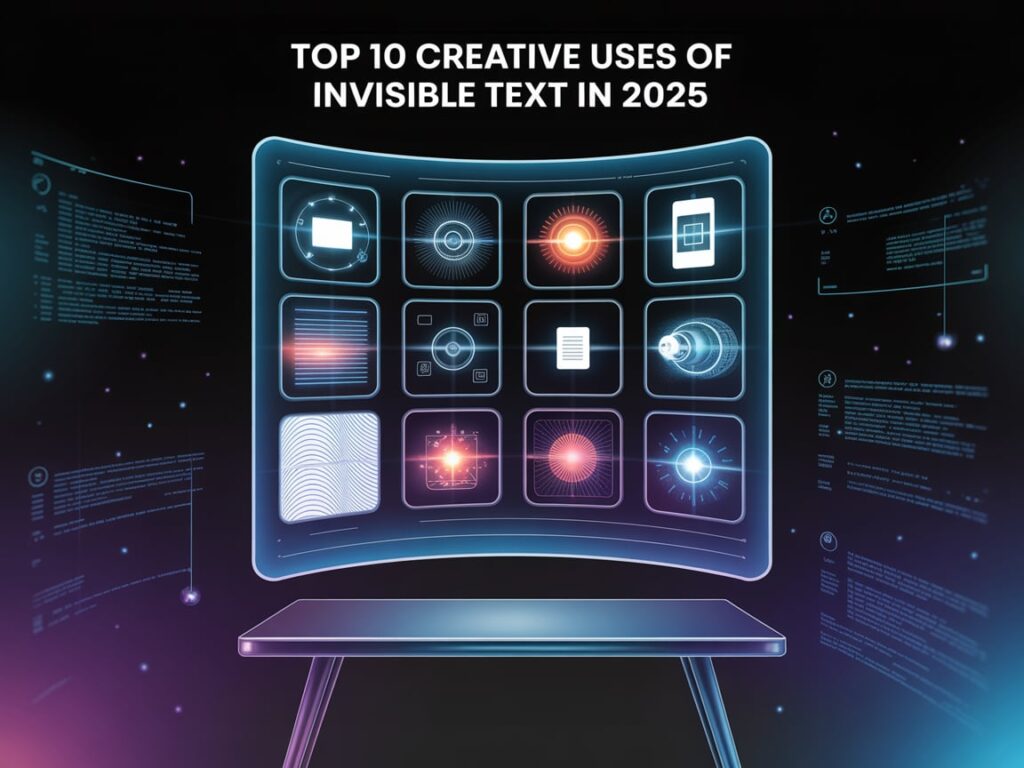 Top 10 Creative Uses of Invisible Text in 2025